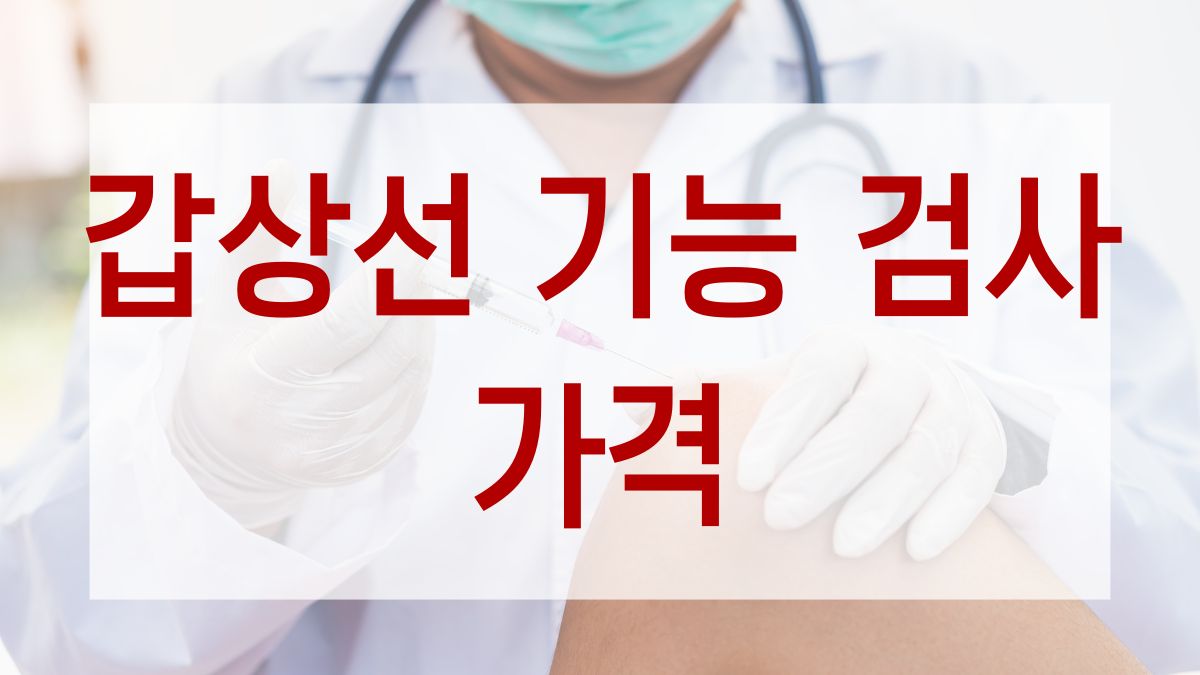 갑상선 기능 검사 비용