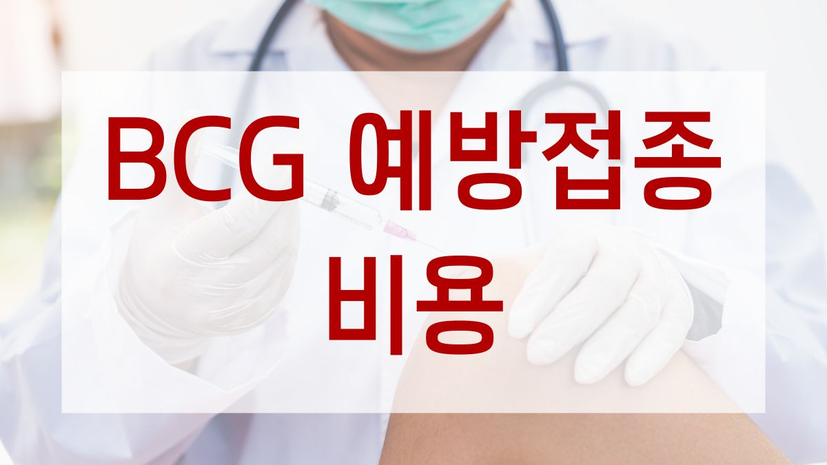 BCG 예방접종 비용