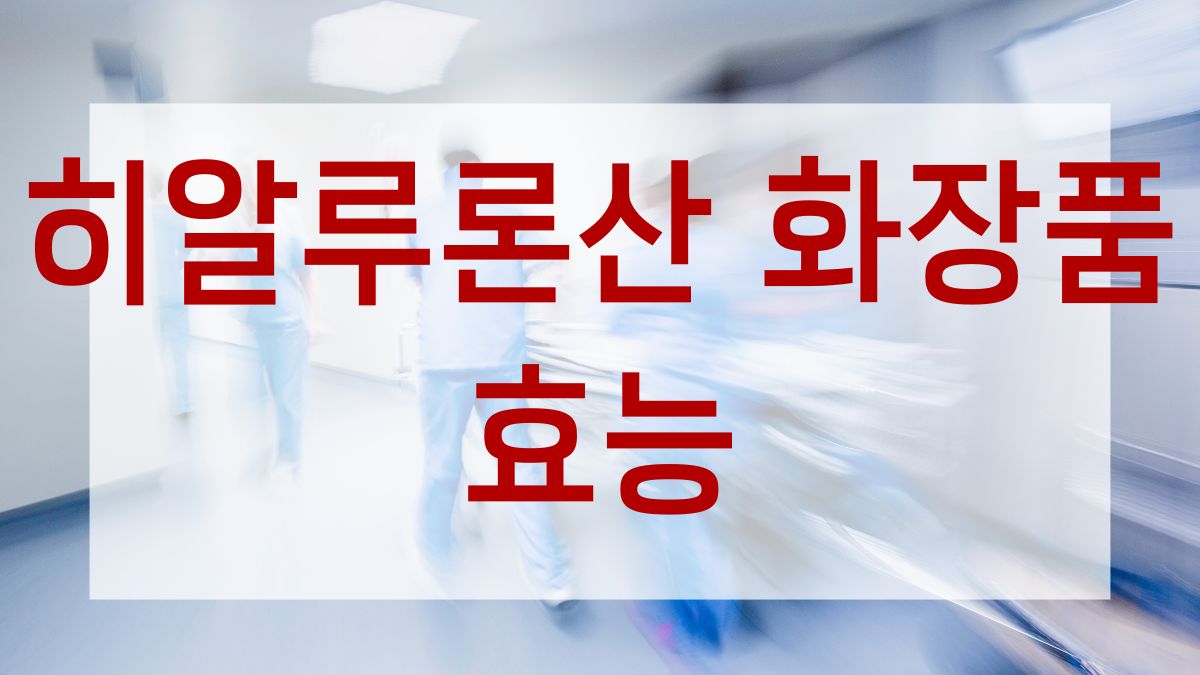 히알루론산 화장품 비용