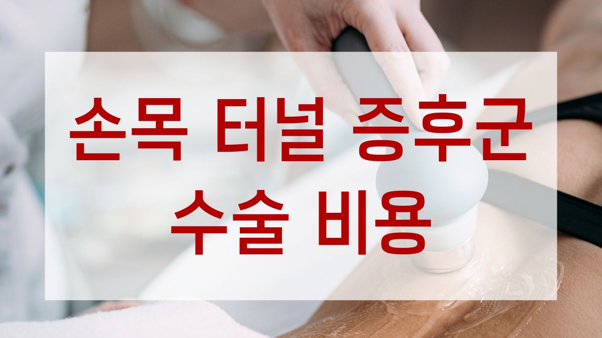 손목 터널 증후군 수술 비용